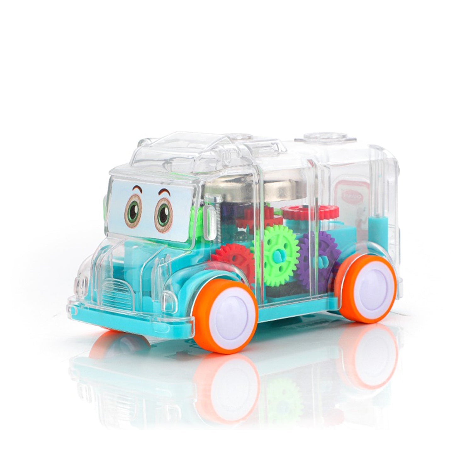 1996 Transparent Musical Mini School Bus Toy for Kids DeoDap 1996 Transparent Musical Mini School Bus Toy for Kids DeoDap